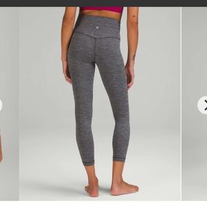 Lululemon Align High-Rise Pant 25" Heathered Graphite Grey size 4